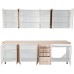 Bucatarie Zebra 260 cm din MDF Sonoma Mustata cu blat termoizolant crem